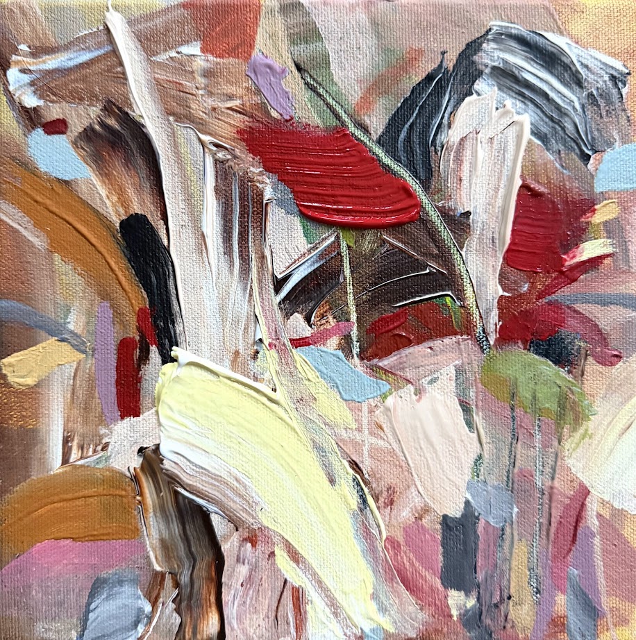 Abstract painting "Kriitiline Tihedus" by Liisa Jugapuu