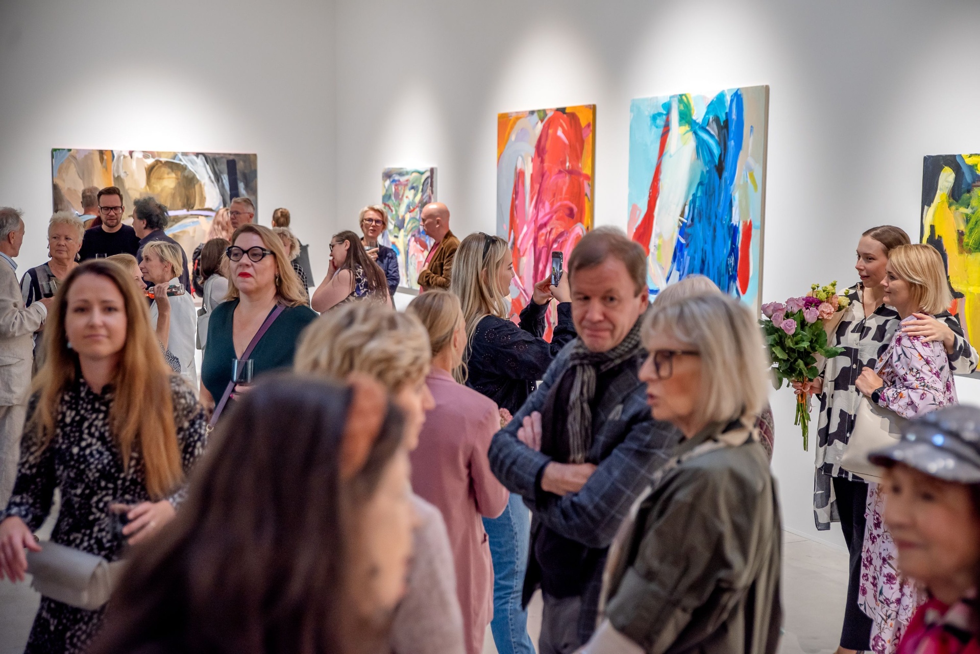Abstract painting in contemporary gallery
