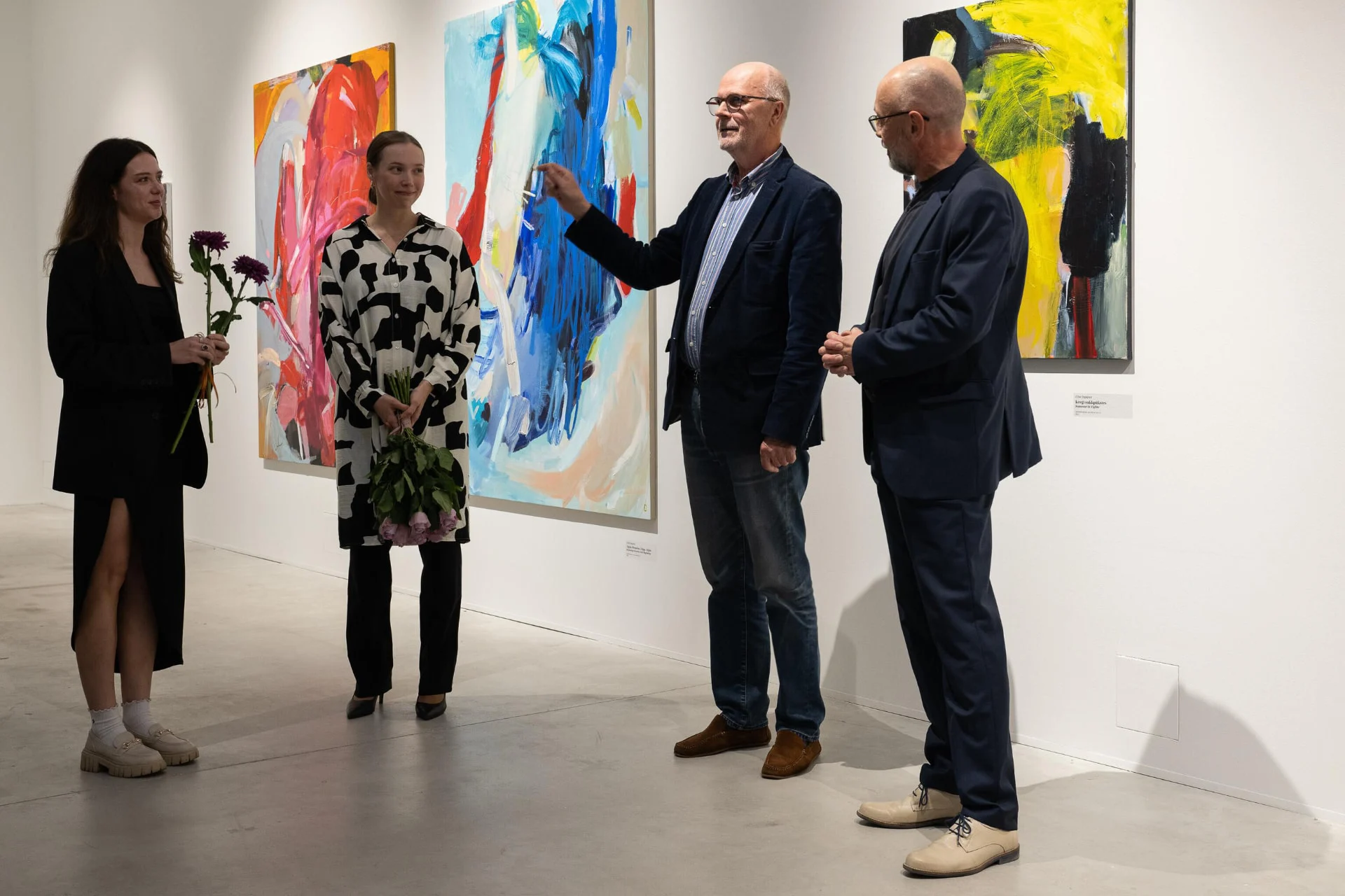 Artists and curators speaking at Vaal gallery exhibition opening 2024