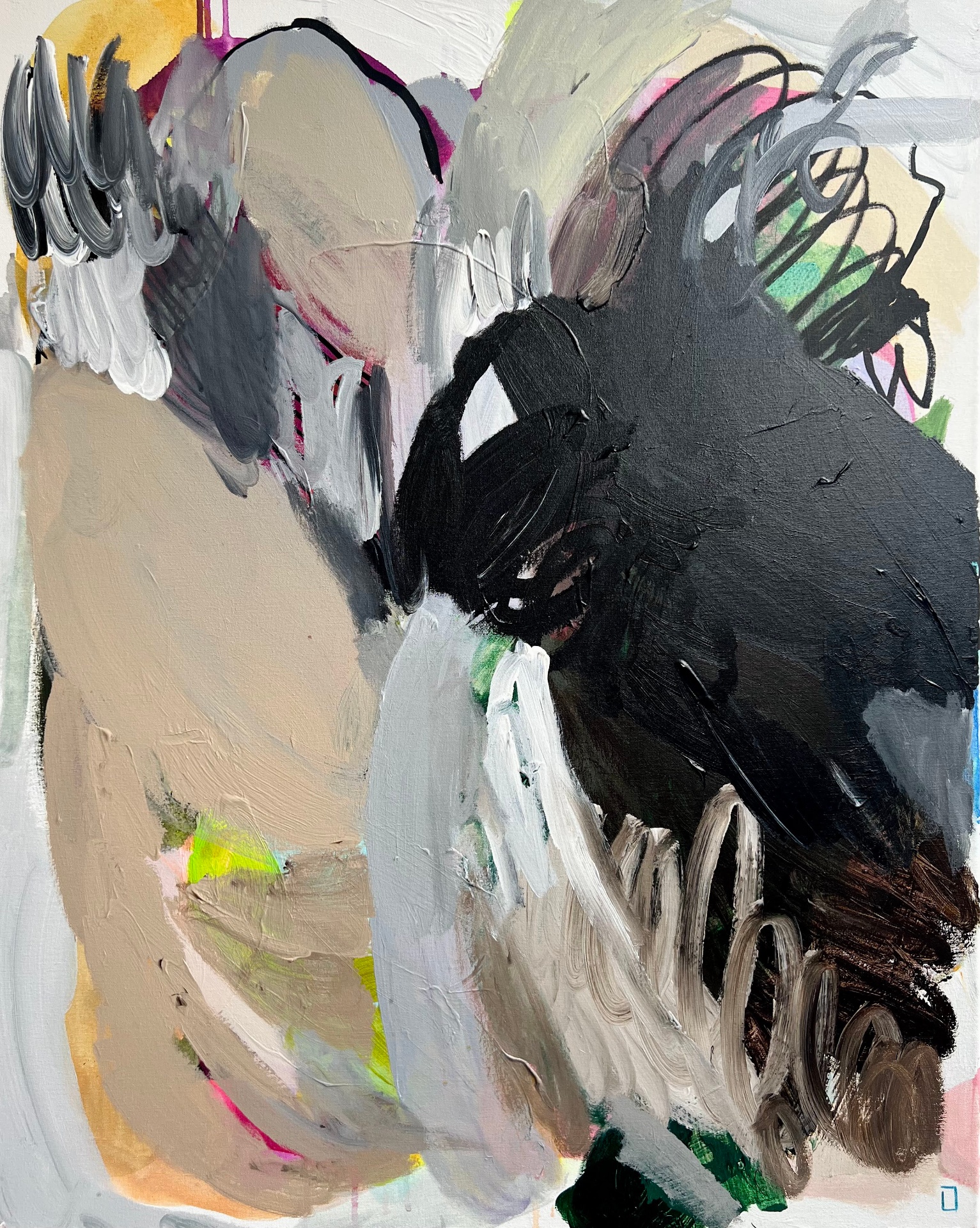 Abstract painting "Common Fly" by Liisa Jugapuu