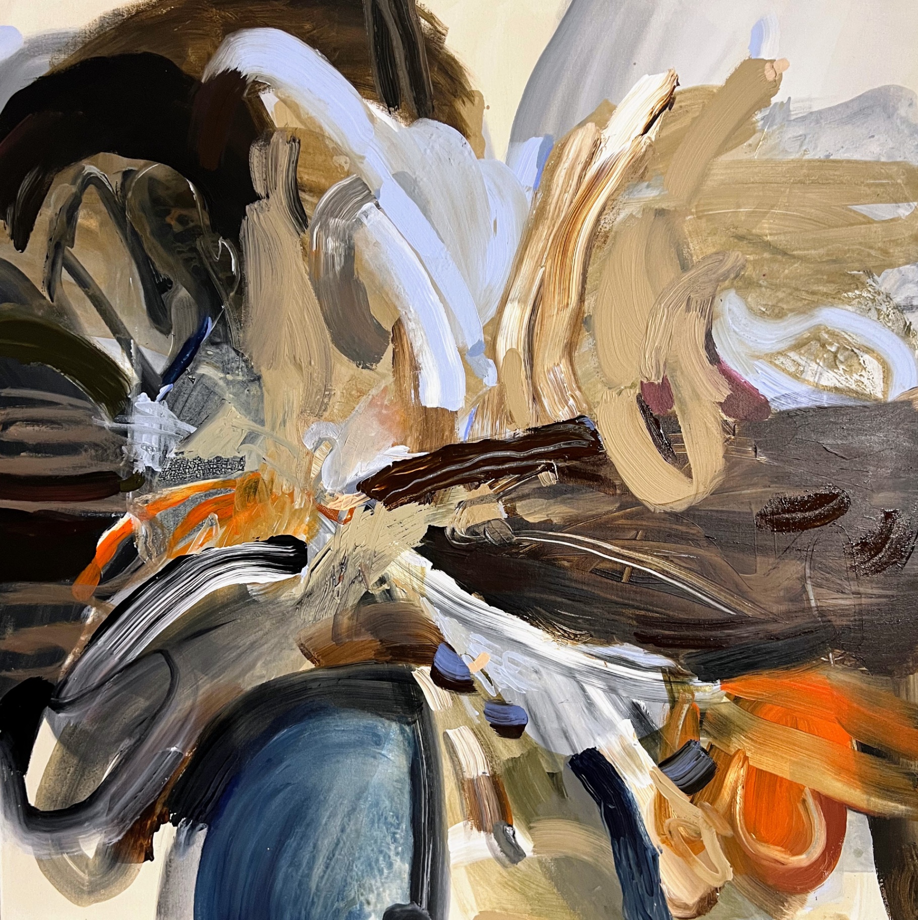 Abstract painting "Soft Collapse" by Liisa Jugapuu