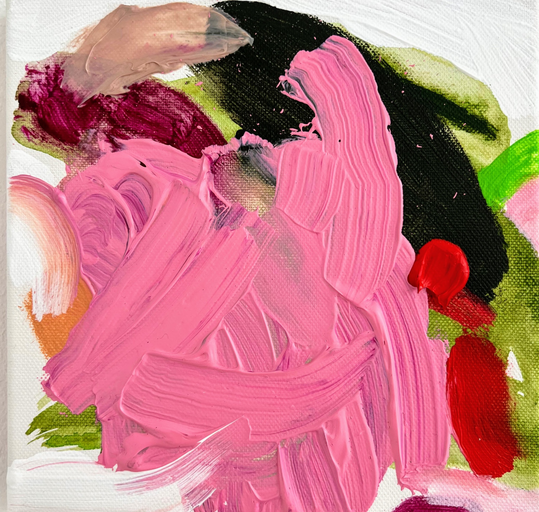 Abstract painting "Perfect Pink" by Liisa Jugapuu