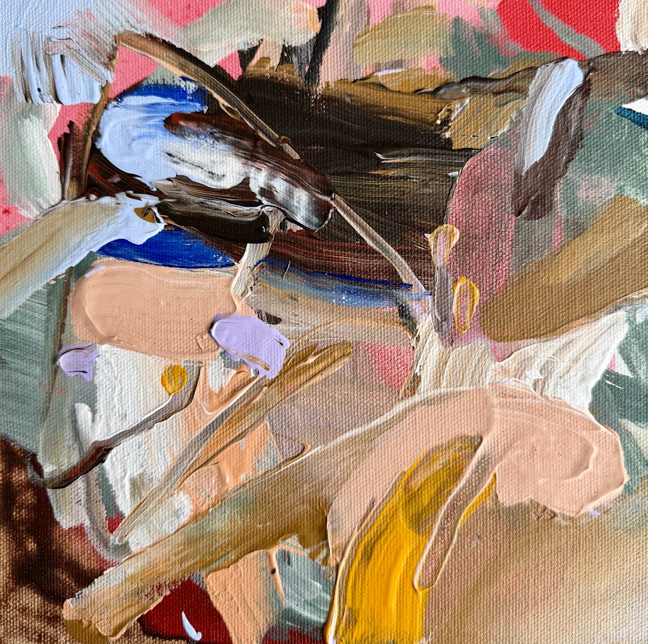 Abstract painting "Everywhere At Once" by Liisa Jugapuu