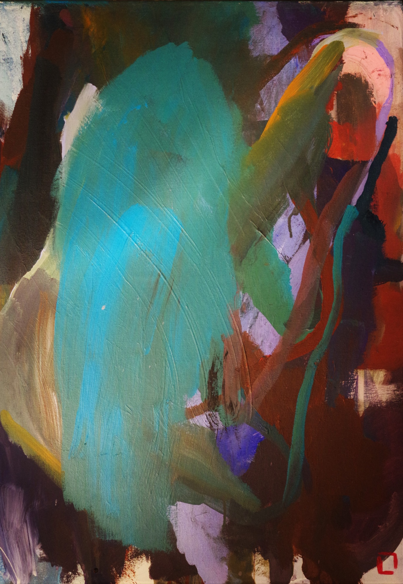 Abstract painting "I Am" by Liisa Jugapuu