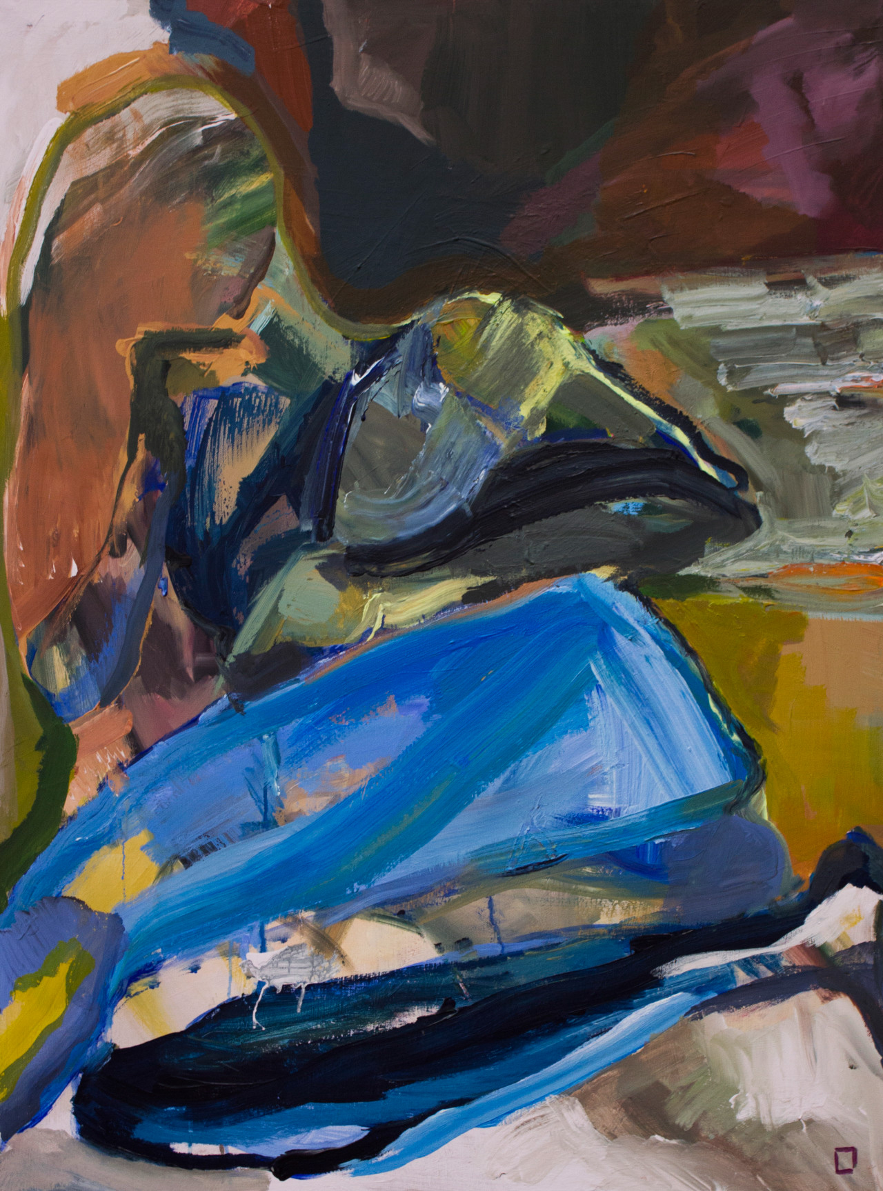 Abstract painting "Thigh Shower" by Liisa Jugapuu