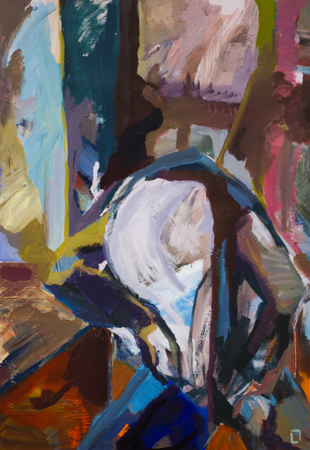 Abstract painting "Slumped" by Liisa Jugapuu