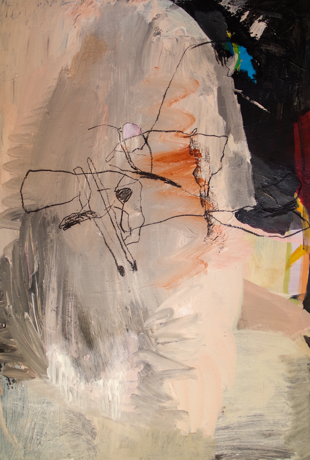 Abstract painting "Fine Motor Skills" by Liisa Jugapuu