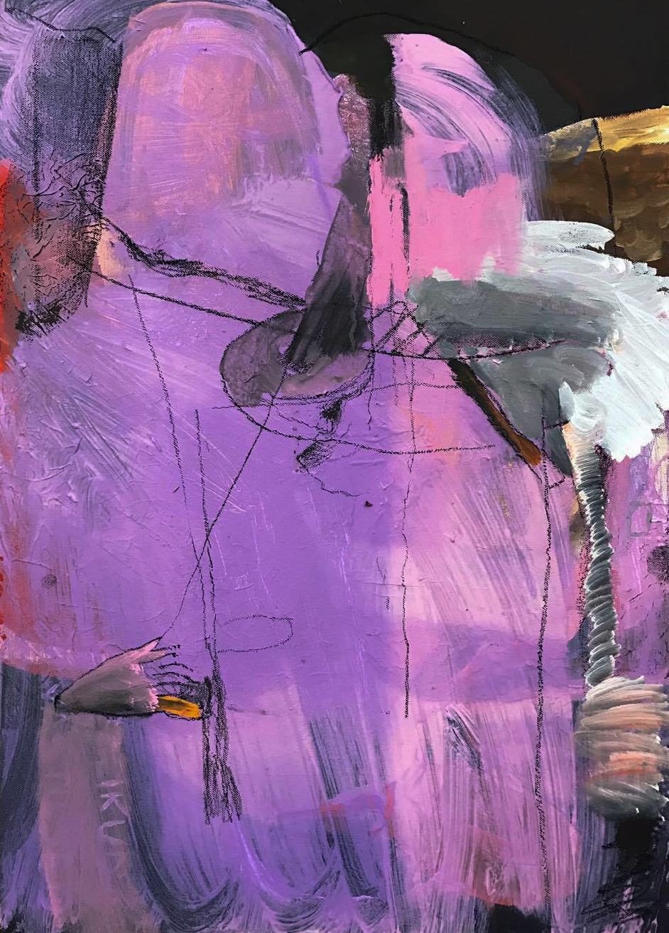 Abstract painting "Purple Dream Ii" by Liisa Jugapuu
