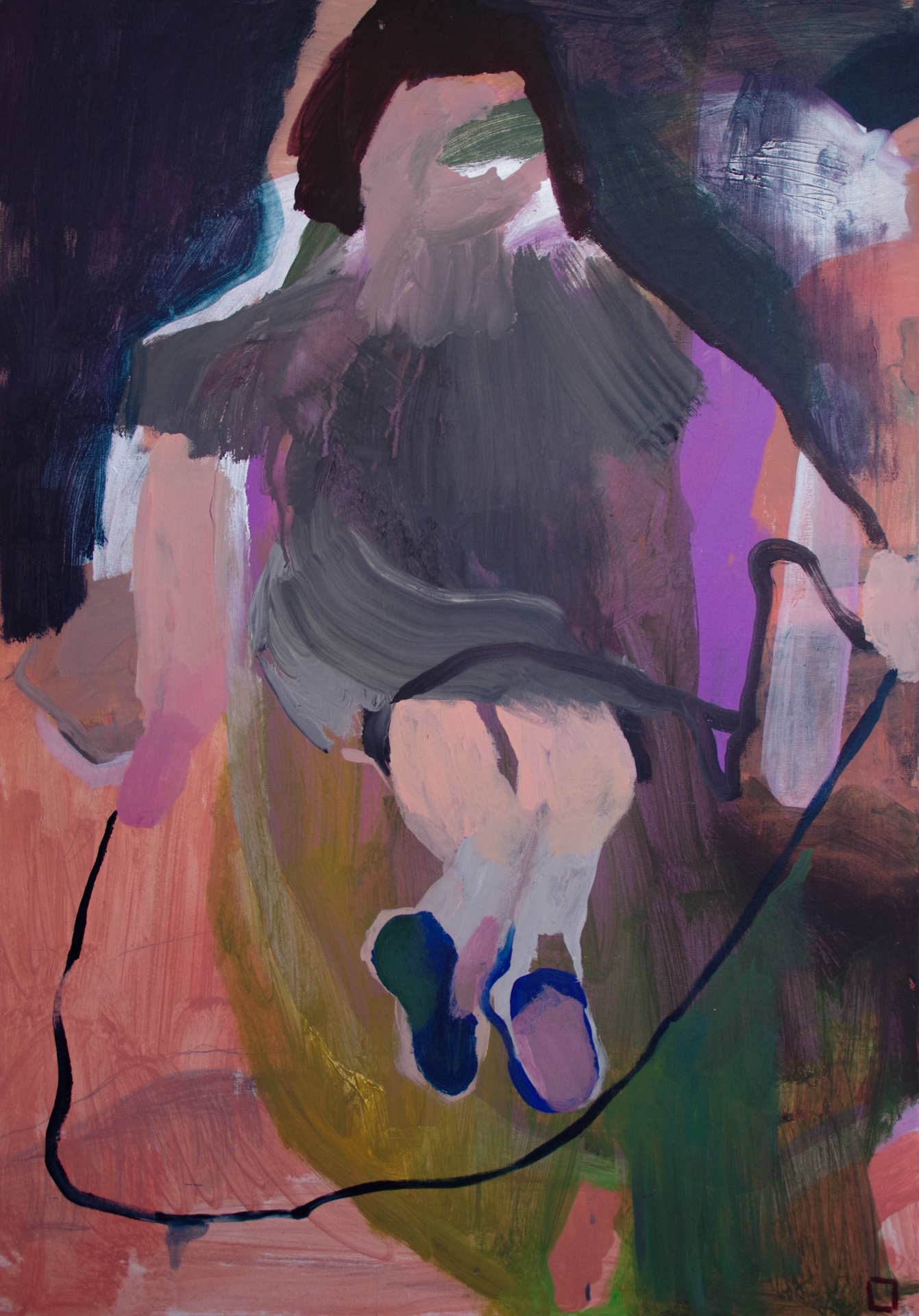 Abstract painting "Jumping Over" by Liisa Jugapuu