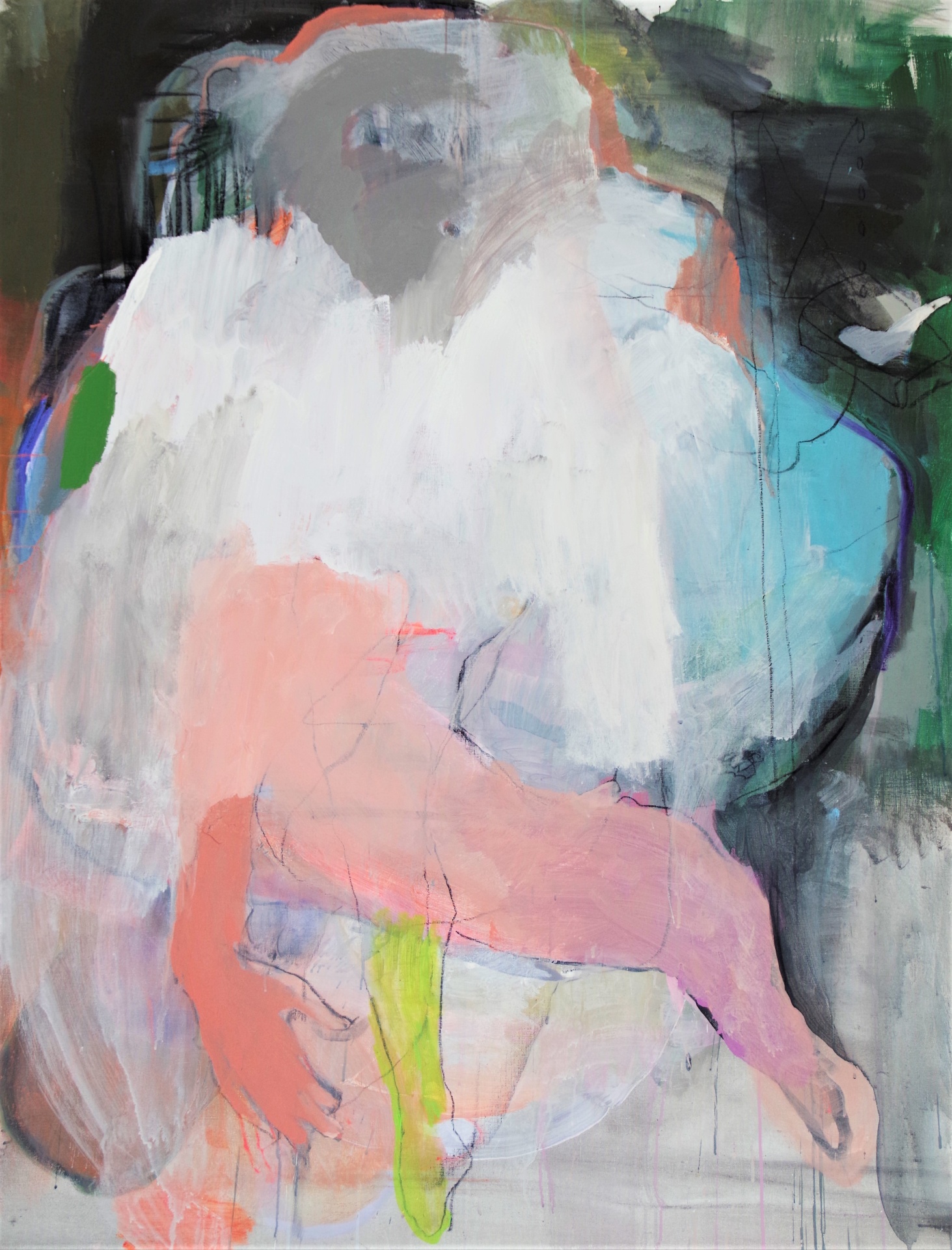Abstract painting "Body Image" by Liisa Jugapuu