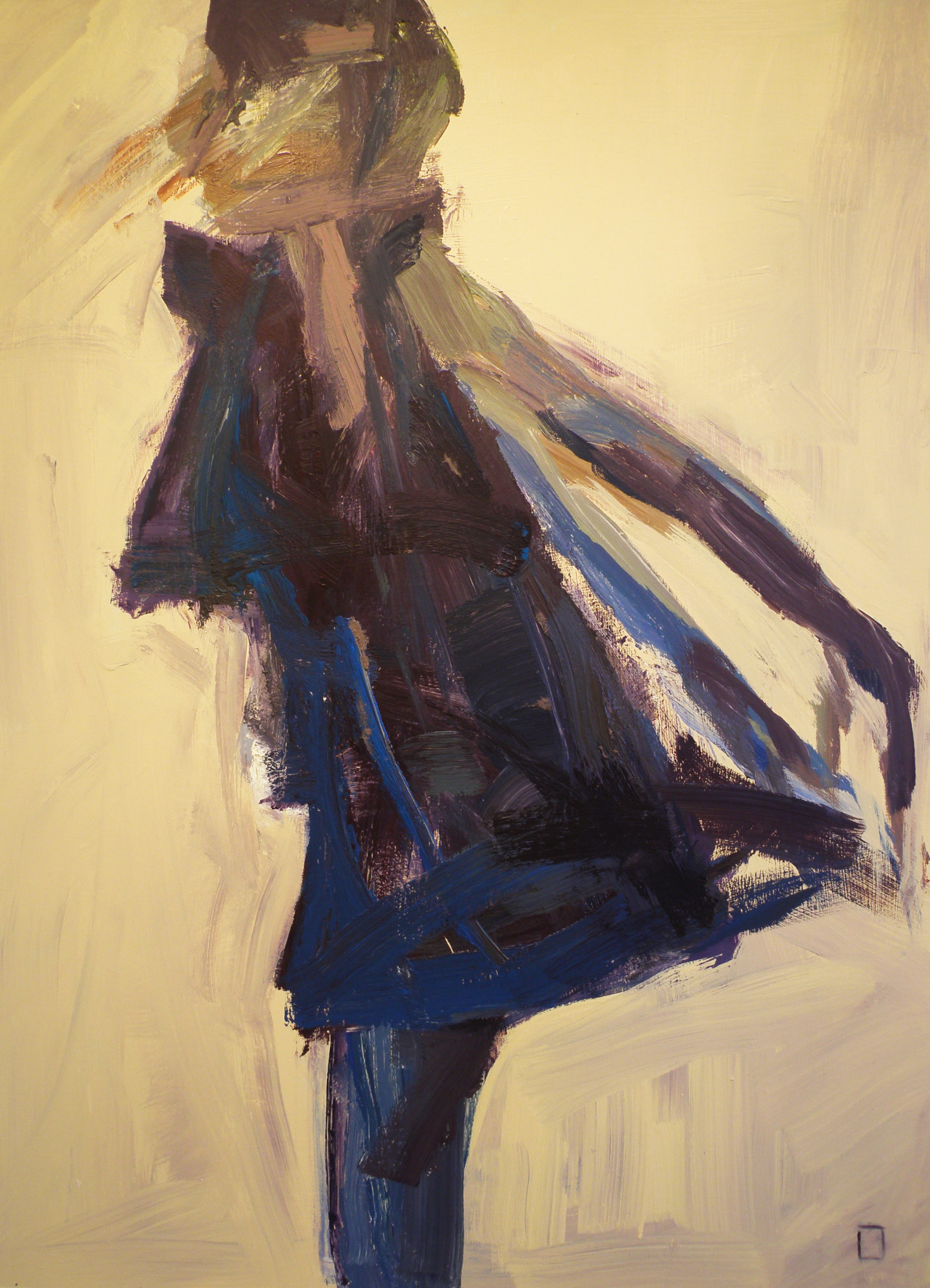 Abstract painting "Yellow World" by Liisa Jugapuu
